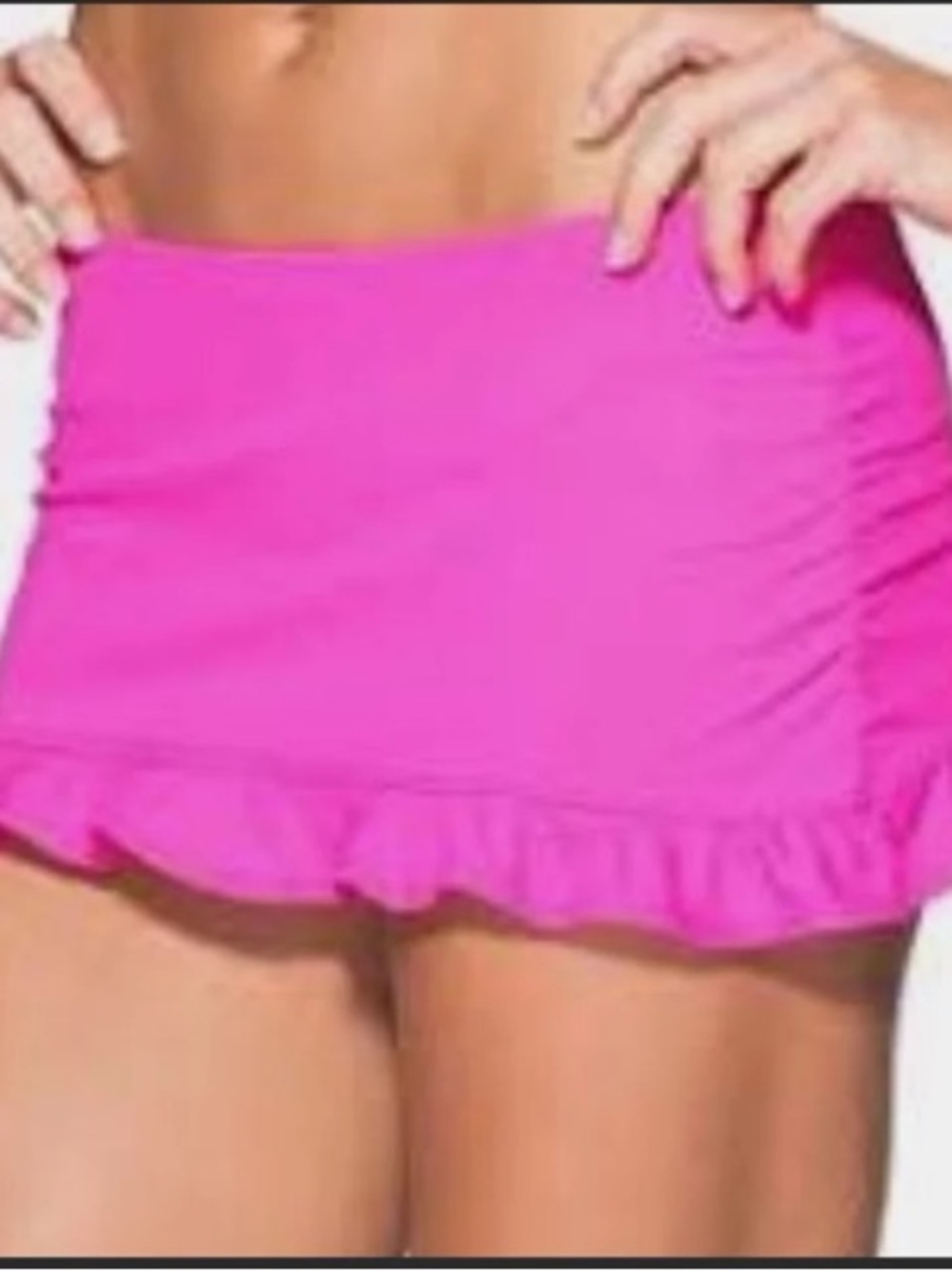 Athleta Ruffle Swim Skirt S Feminine Coquette Beach Pool Summer Travel Resort